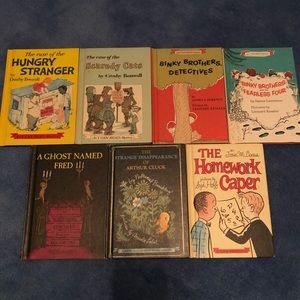 Vintage 1960s children’s I Can Read Mystery books lot set